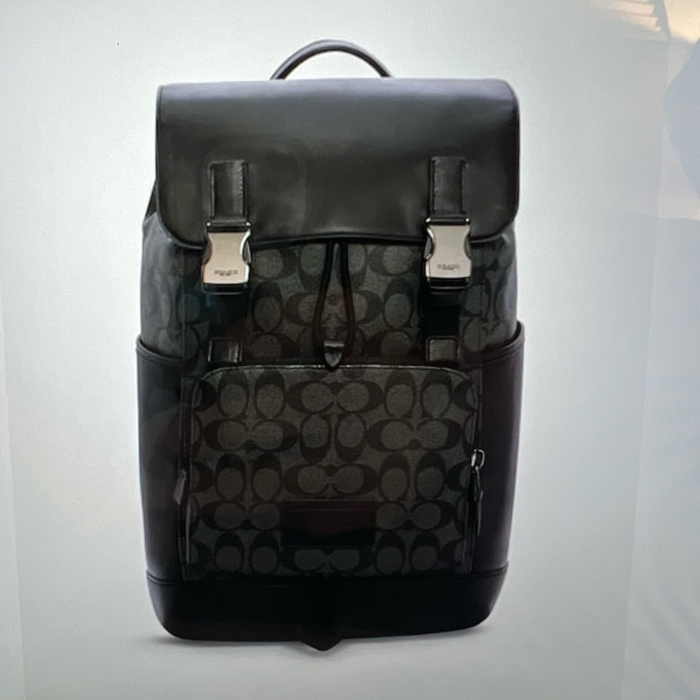 Coach Track Backpack In Signature Canvas - Picture 5 of 5